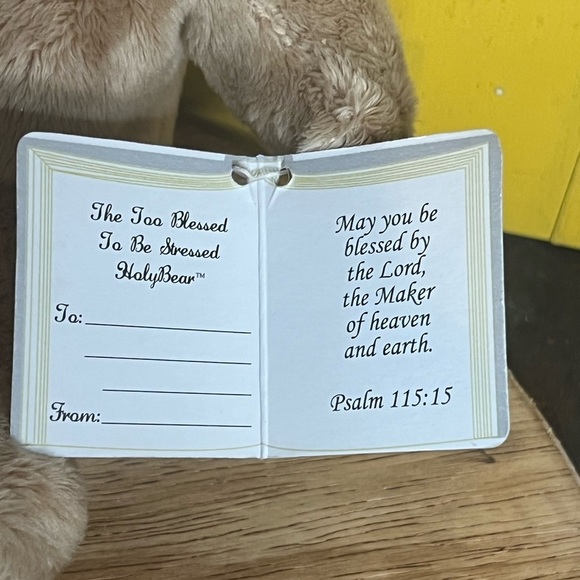 Too Blessed to Be Stressed Holy Bear Plush Stuufed Animal 🐻 2003 - Picture 9 of 14